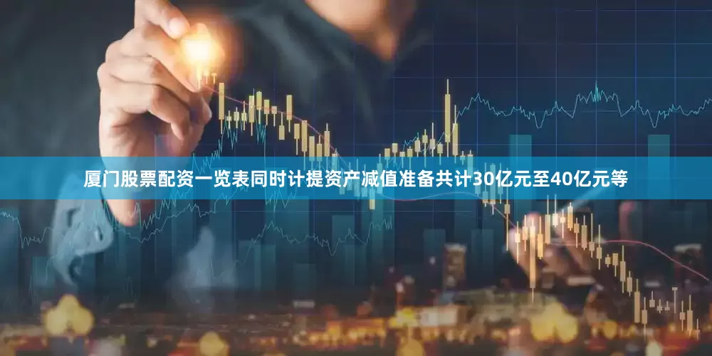 厦门股票配资一览表同时计提资产减值准备共计30亿元至40亿元等